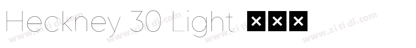Heckney 30 Light字体转换